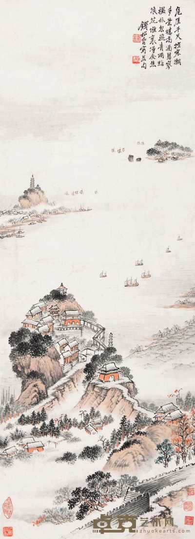 钱松嵒 山水 镜心 94×34cm